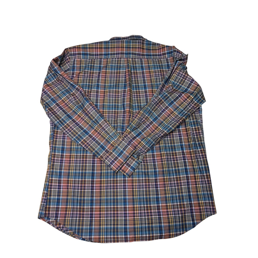 Peter Millar Mens Extra Large Plaid Button Down Long Sleeve Shirt 100% Cotton - Picture 6 of 9